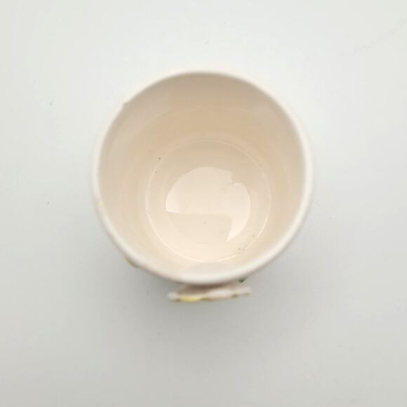 Vintage Yellow 3D Flower Trinket Pot 2″ Cottagecore Décor - Picture 5 of 7